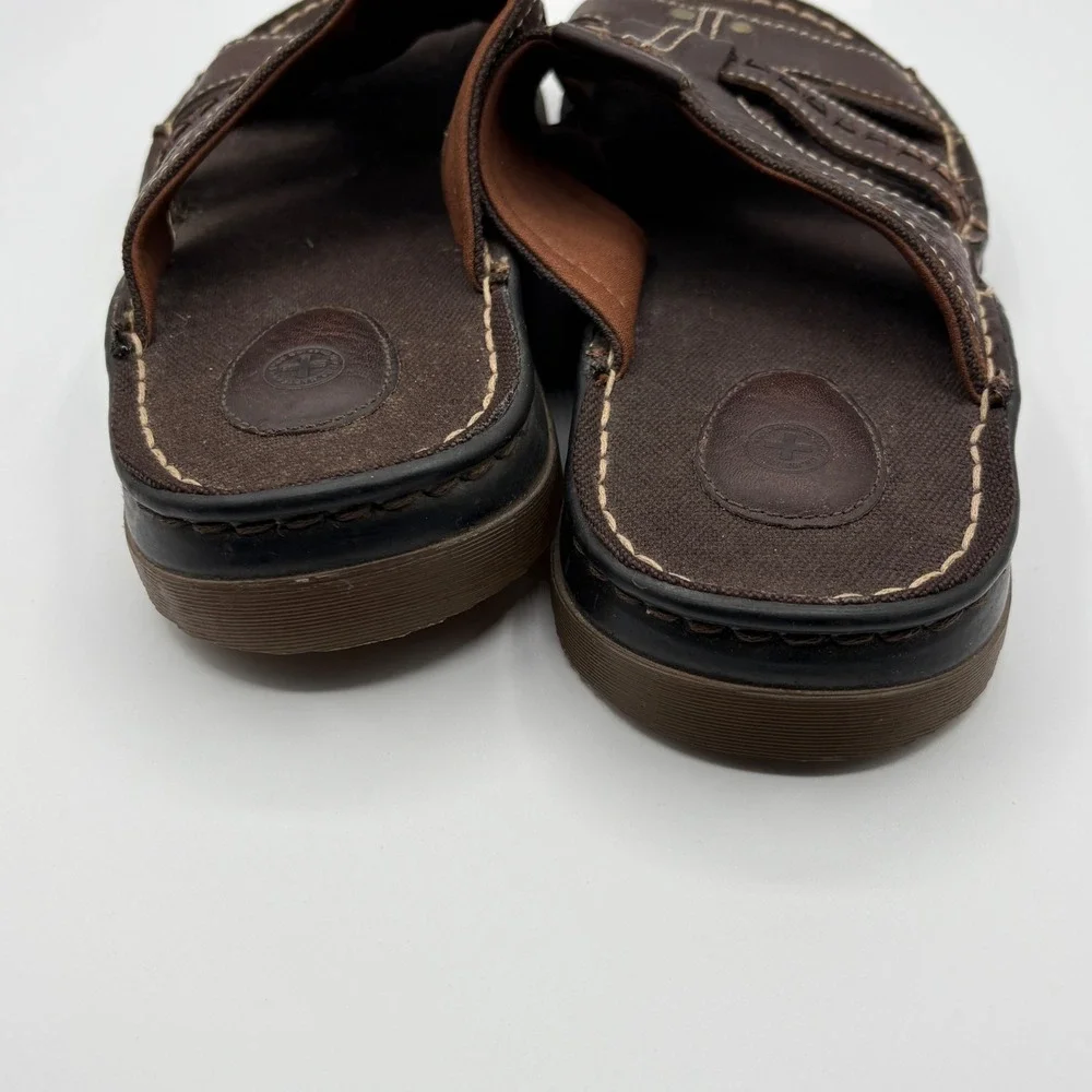 Dr. Martens Dax Sandals Mens Size 12 Brown Leather Slide Slip On Y2K Style - Picture 5 of 10